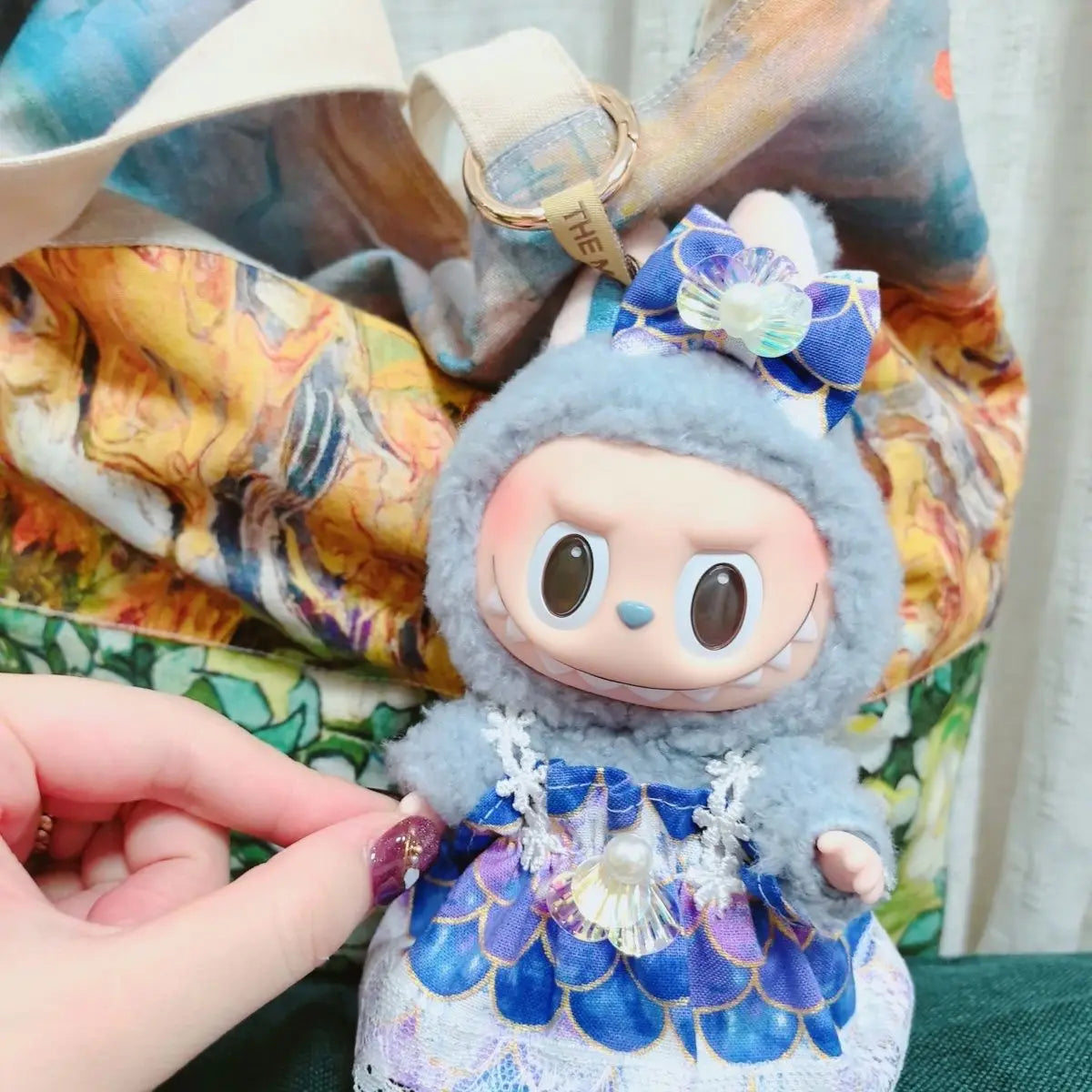 15cm Labubu Idol Dolls Clothes Cute Purple Mermaid Princess Dress Accessories Korea Kpop Exo Clothing Plush Doll'S Clothes
