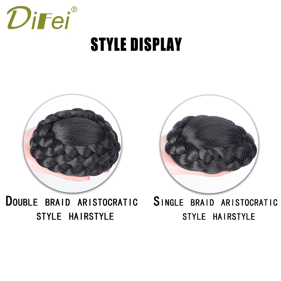 DIFEI Ball Head Synthetic Wig Bag Daughter Princess Headdress Wedding Dress Modeling Bride Wig Contract