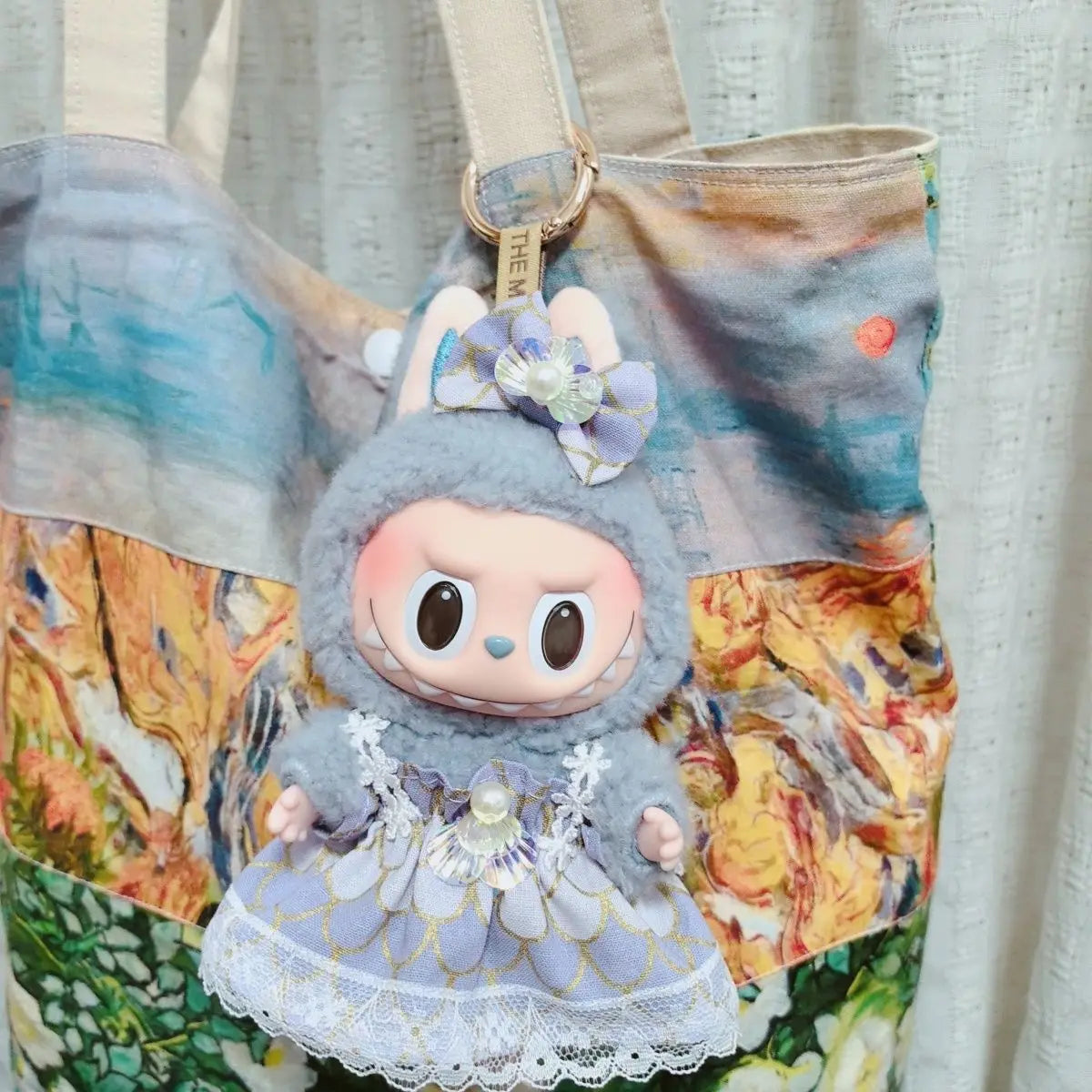 15cm Labubu Idol Dolls Clothes Cute Purple Mermaid Princess Dress Accessories Korea Kpop Exo Clothing Plush Doll'S Clothes