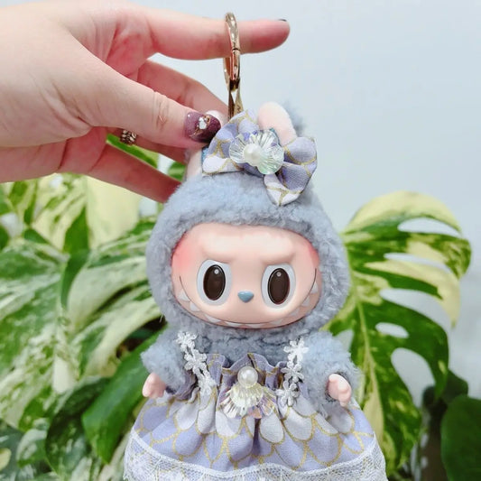15cm Labubu Idol Dolls Clothes Cute Purple Mermaid Princess Dress Accessories Korea Kpop Exo Clothing Plush Doll'S Clothes